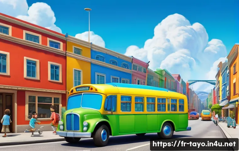 타요의 인기 캐릭터 투표 - **Prompt for Core Group Friendship:**
    "A vibrant 3D animated illustration featuring Tayo, the fr...
