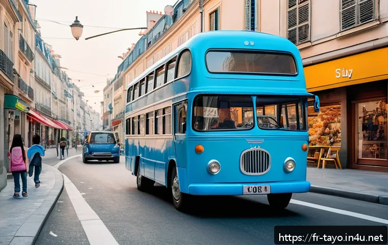 타요 캐릭터별 컬렉션 - A cheerful blue bus character named Tayo with big friendly eyes and a gentle smile, designed as a cu...
